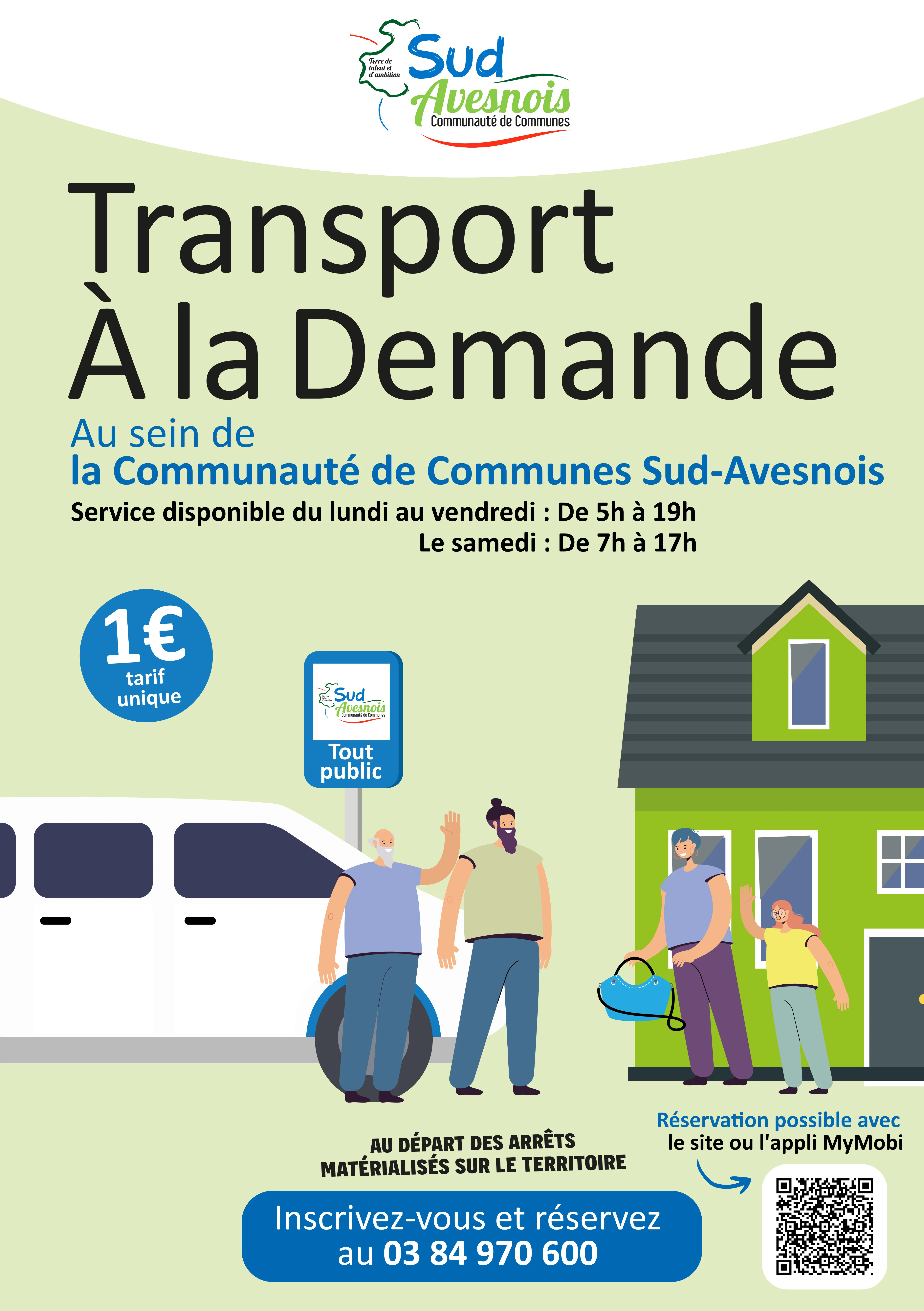 Flyer recto du Transport à la Demande